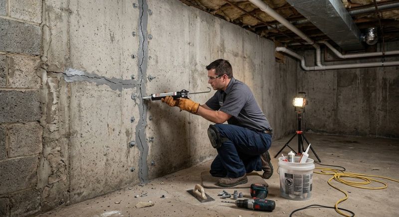 Basement Crack Repair in Long Valley, NJ