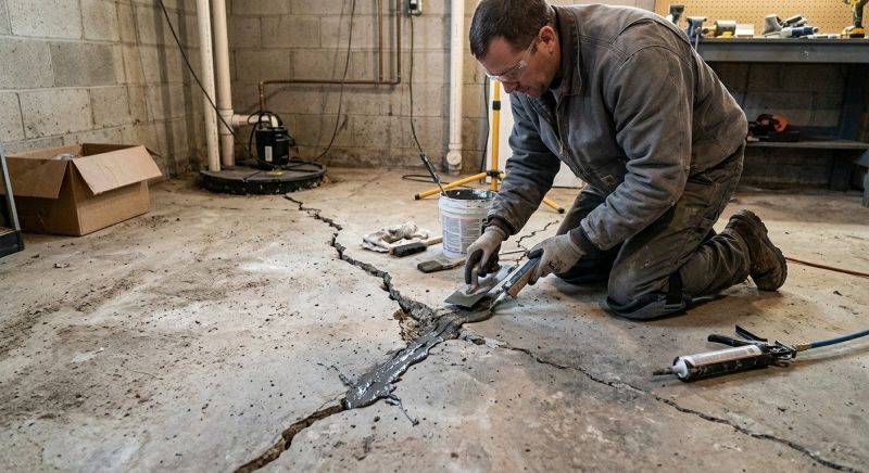 Cracked Basement Floor Repair in Long Valley, NJ