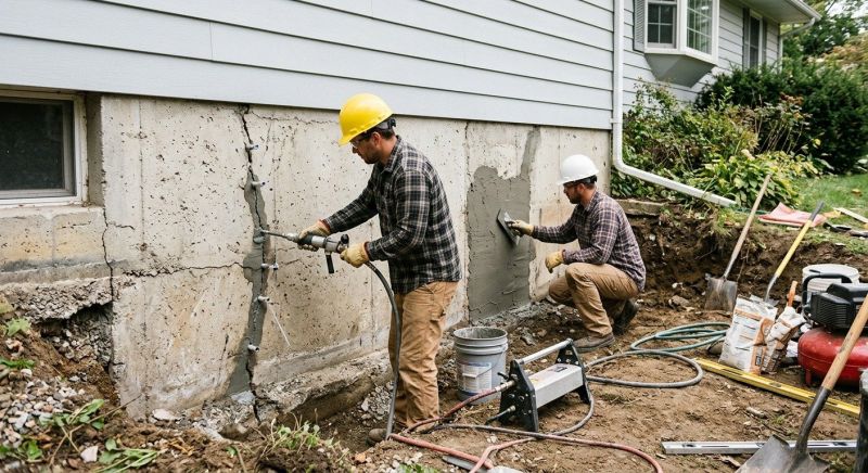 Cracked Foundation Repair in Andover, NJ