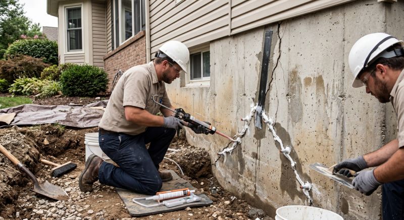 Cracked Foundation Repair in Hunterdon County, NJ