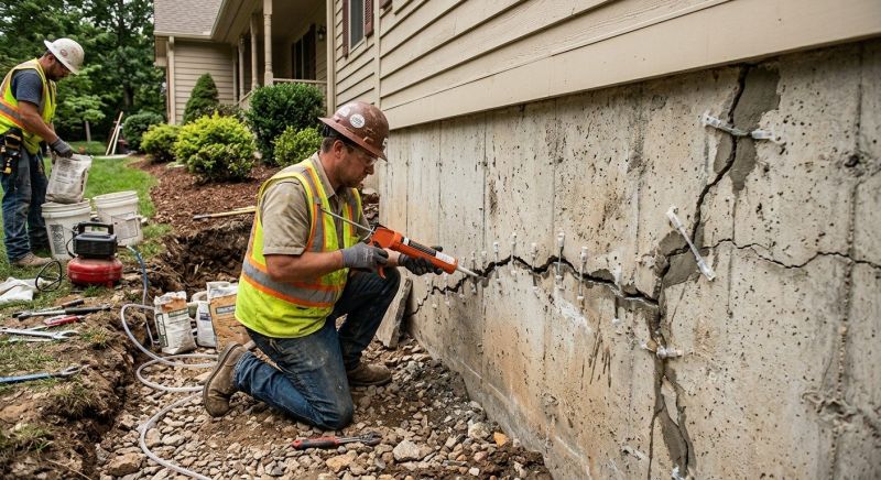 Cracked Foundation Repair in Piscataway, NJ