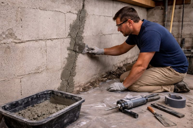 Foundation Crack Repair in Flanders, NJ