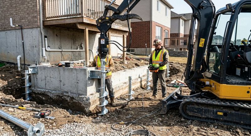 Helical Piers Installation in Long Valley, NJ