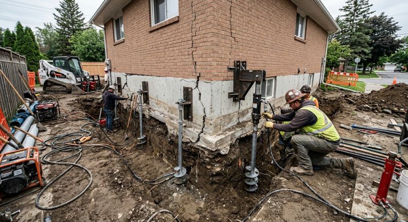Sinking Foundation Repair in Livingston, NJ