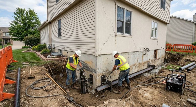 Sinking Foundation Repair in Mount Bethel, PA