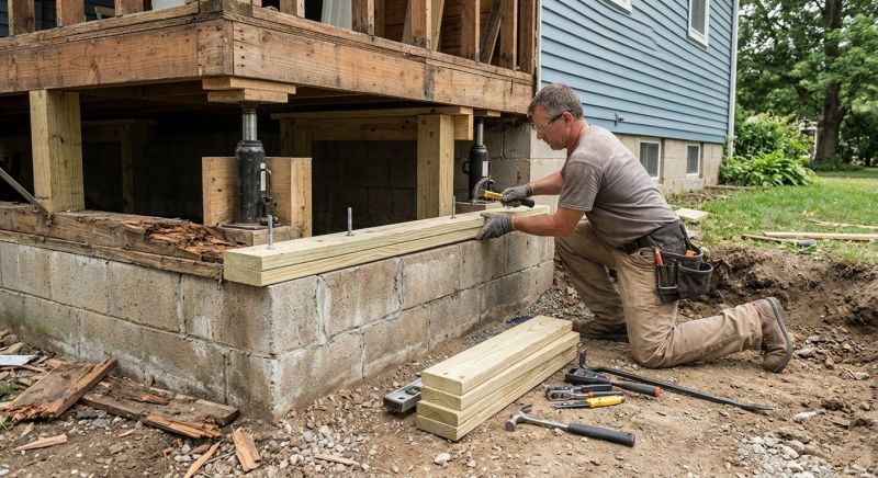 Sinking Foundation Repair in Ringoes, NJ